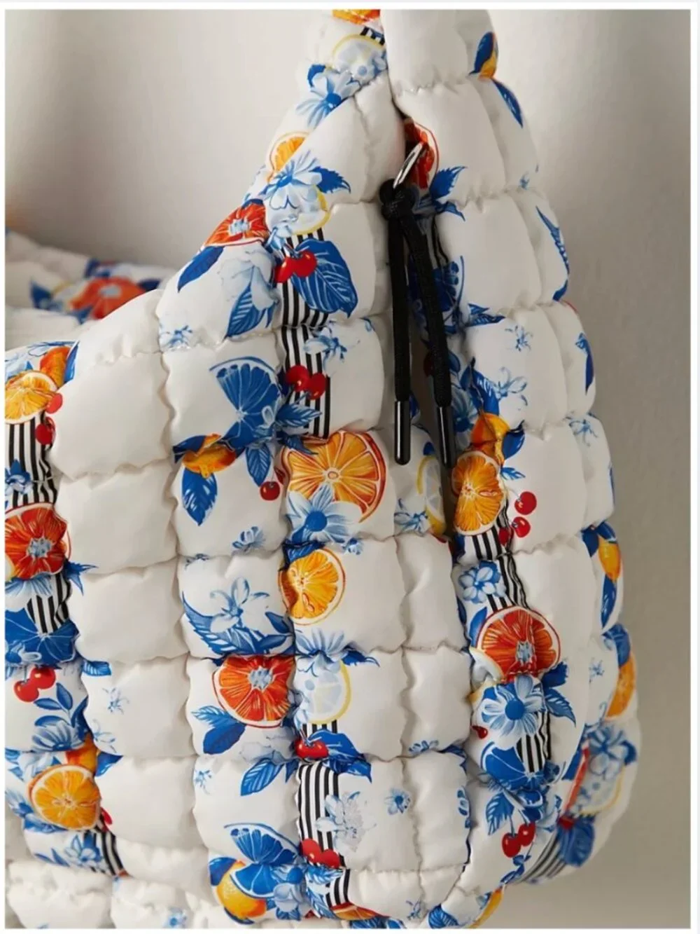 Free People Printed Quilted Carryall Tote 🍊 Tangerine Dream - LIMITED EDITION